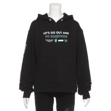 裏毛 ロゴプリントパーカー