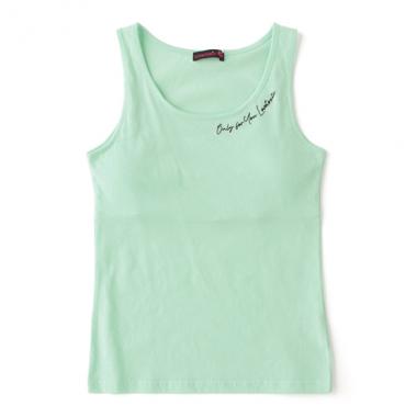 吸水速乾 カップつき刺しゅうタンクトップ