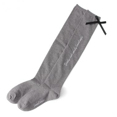 バックリボンロゴニーハイソックス