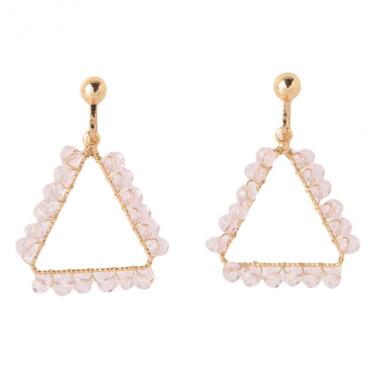 トライアングルビーズイヤリング