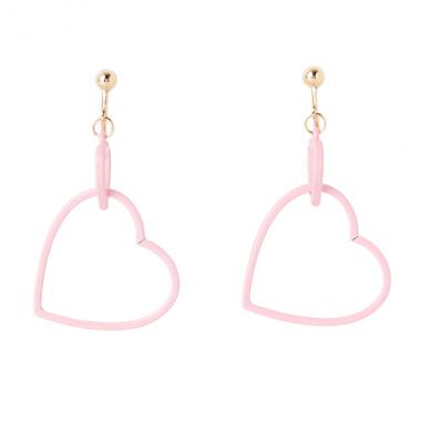 ハートモチーフ2連フープイヤリング