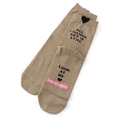 バックハートロゴクルーソックス