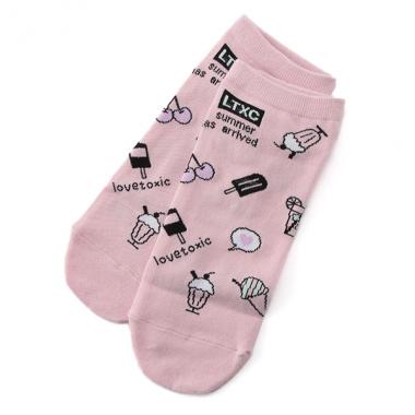 スイーツ総柄スニーカーインソックス