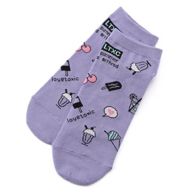 スイーツ総柄スニーカーインソックス