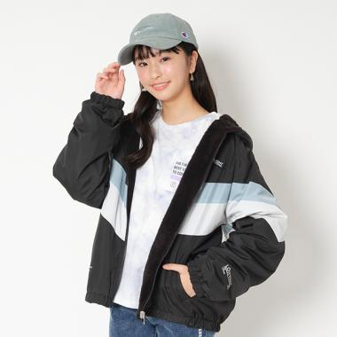 ボア×配色リバーシブルマウンテンパーカー