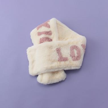 ロゴフェイクファーマフラー