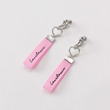 ガーリーロゴテープイヤリング