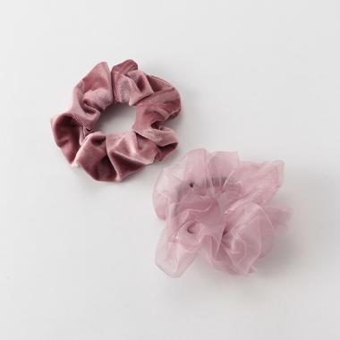 異素材シュシュ2個セット