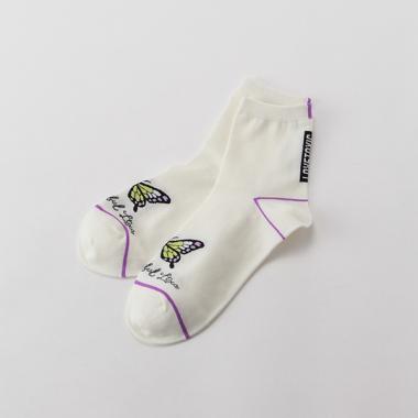 蝶×ロゴクルーソックス