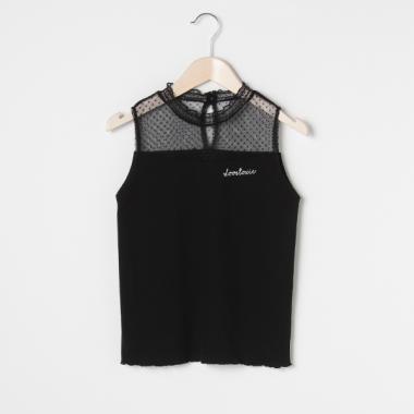 ヨークドットチュールタンクトップ