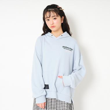 ミニ裏毛 バックイラストプリントパーカー