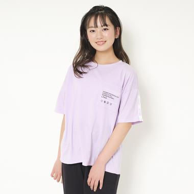 袖テープビッグロゴTシャツ