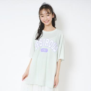 カレッジロゴプリントTシャツ
