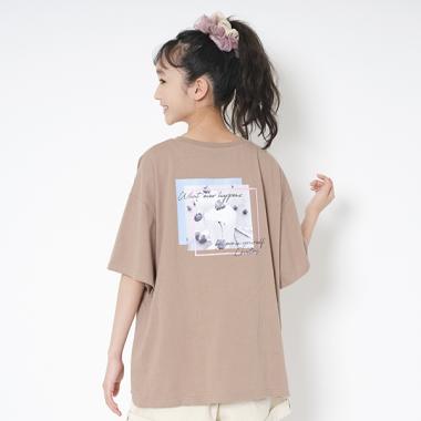 バックカフェフォト半袖Tシャツ