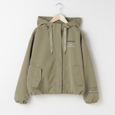 はっ水 ロゴ入り無地マウンテンパーカー