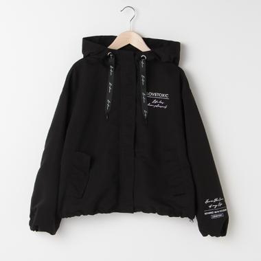 はっ水 ロゴ入り無地マウンテンパーカー