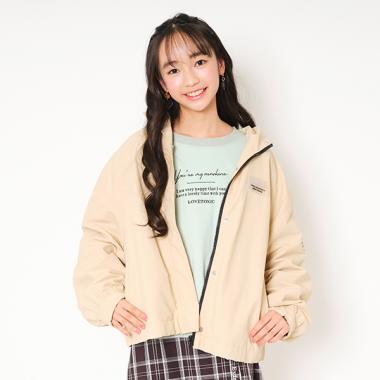 パーカーつきロゴ3WAYブルゾン