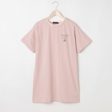 バックフォト半袖Tシャツワンピース
