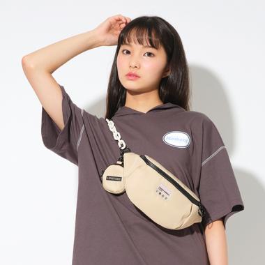 プラスチックチェーンウエストバッグ