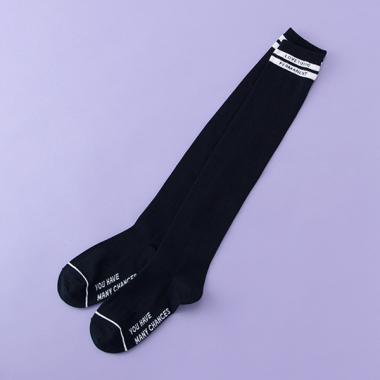 ダブルラインロゴニーハイソックス