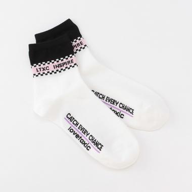 チェッカーロゴクルーソックス