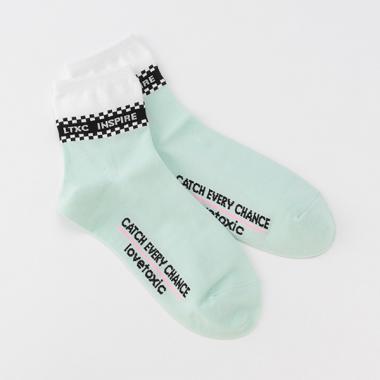 チェッカーロゴクルーソックス