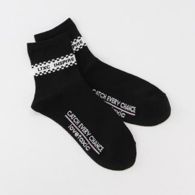 チェッカーロゴクルーソックス