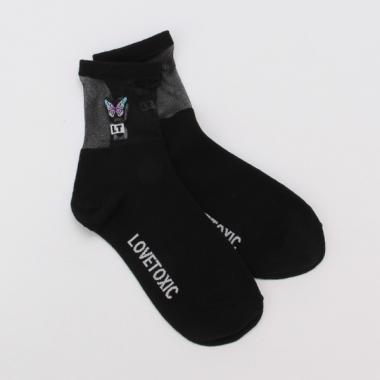 透けモチーフクルーソックス