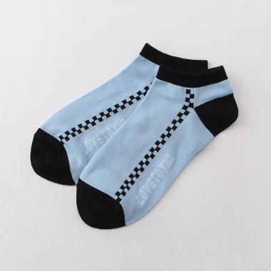 フラッグチェックラインスニーカーインソックス