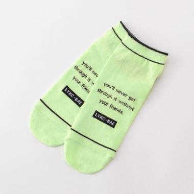 ボックスロゴラインスニーカーインソックス