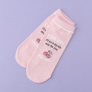 チェリー×ロゴススニーカーインソックス