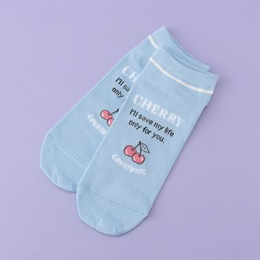 チェリー×ロゴススニーカーインソックス
