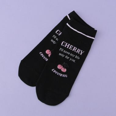 チェリー×ロゴススニーカーインソックス