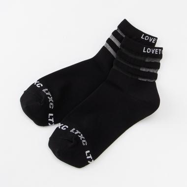 透ラインクルーソックス