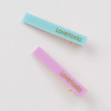 ロゴプレートヘアクリップ2個セット