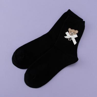 くまリボンクルーソックス