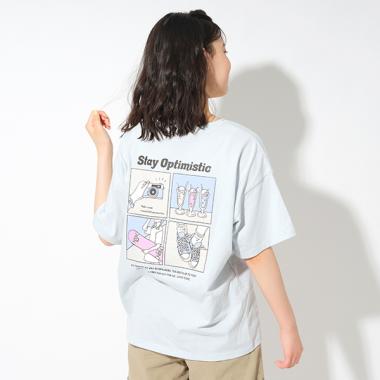 スクエアイラスト半袖Tシャツ