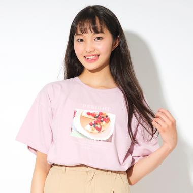 フロントフォトプリント半袖Tシャツ