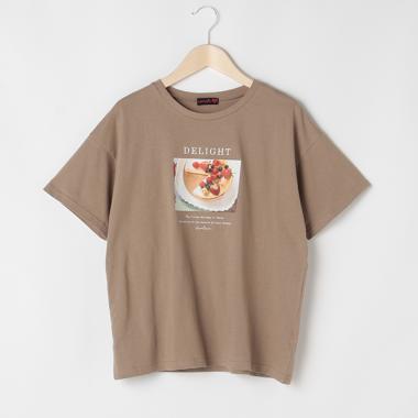 フロントフォトプリント半袖Tシャツ