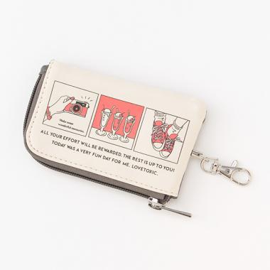 イラストパスリールキーケース