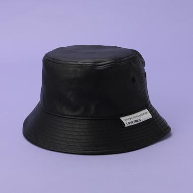 合皮バケットハット