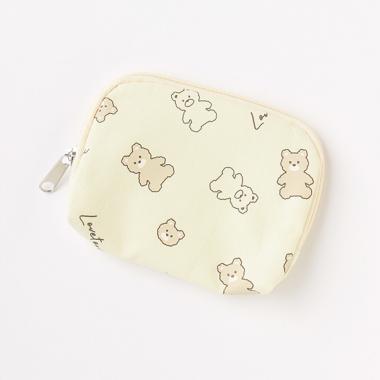 クマ総柄ミニポーチ