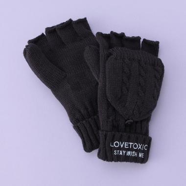 裏あったか2WAYケーブル編み手袋