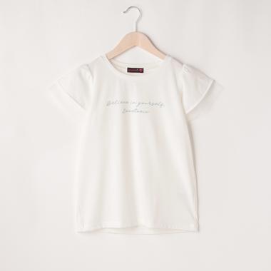 袖フリルチュール半T