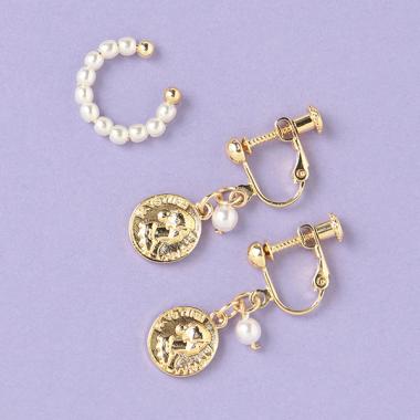 コインイヤリングイヤカフSET