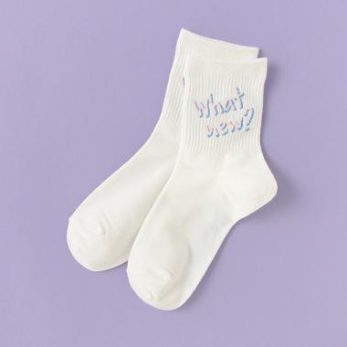 2段ロゴクルーソックス