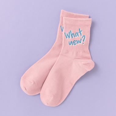 2段ロゴクルーソックス