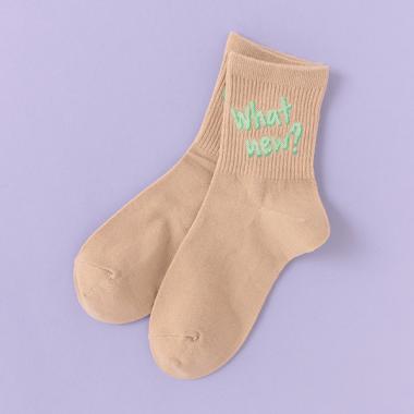 2段ロゴクルーソックス