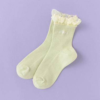 シフォンフリルクルーソックス