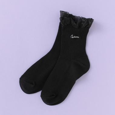 シフォンフリルクルーソックス